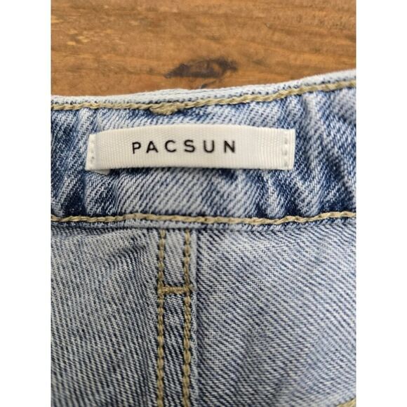 Pacsun Boho Summer Mom Short High Waist Floral Light Wash Denim Spring Size 27 - Picture 3 of 8